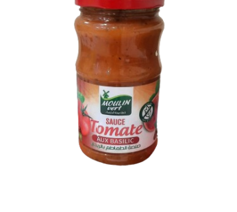 Sauce tomate au basilic -Moulin Vert- 350g