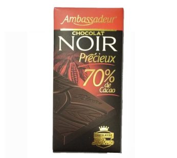 Chocolat Ambassadeur Noir Précieux – 70% de cacao – 100g