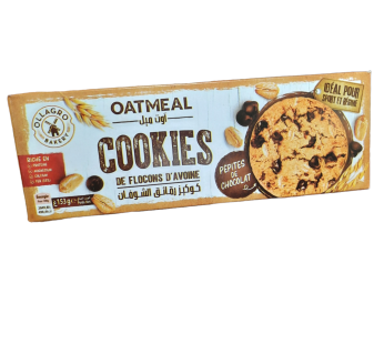 Cookies de flocons d’avoine OATMEAL – Pépites de chocolat – 153g