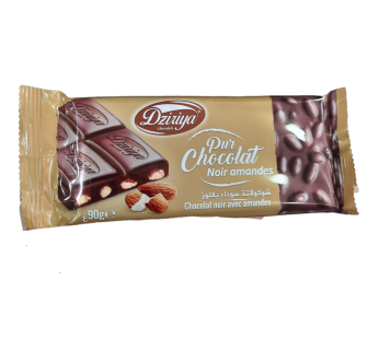 Chocolat Dziriya – Pur Chocolat – noir amandes – 90g