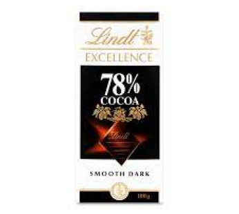 Chocolat noir Lindt  Excellence – Smooth dark – 78% – 100g