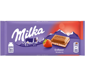 Chocolat Milka  – Crème à la fraise – 100g