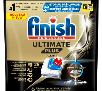 Finish Ultimate Plus ALL IN 1 – pour lave vaisselle – 25 CAP