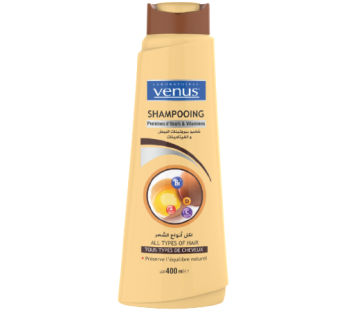 Shampooing Venus – Protéines d’oeufs et vitamines – Tout types cheveux – 400ml