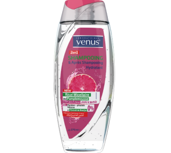 Shampooing Venus Micellaire – Hydratant – au pamplemousse – Cheveux normaux à secs – 270ml