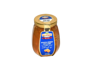 Miel d’Acacia Buram – avec rayon de miel – 250g