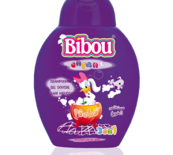 Shampooing et gel douche Bibou – pour enfant – 3en1- Pêche – Ne pique pas les yeux