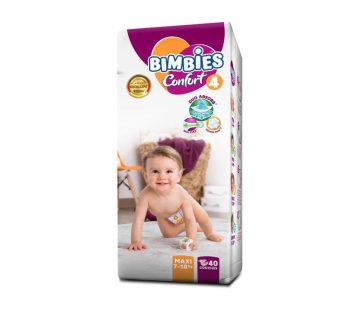 Couches bébé BIMBIES -CONFORT – N4- 40pcs