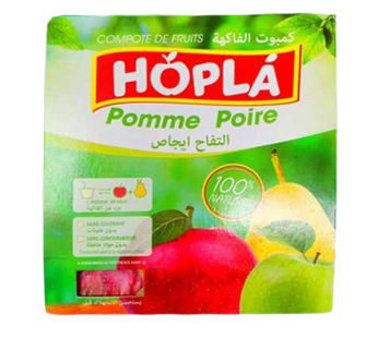 Compote Hopla – Pommes Poires – 4pcs