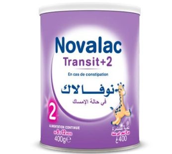 Lait Novalac Transit + 2 – 2ème age – 6 à 12 mois – 400g